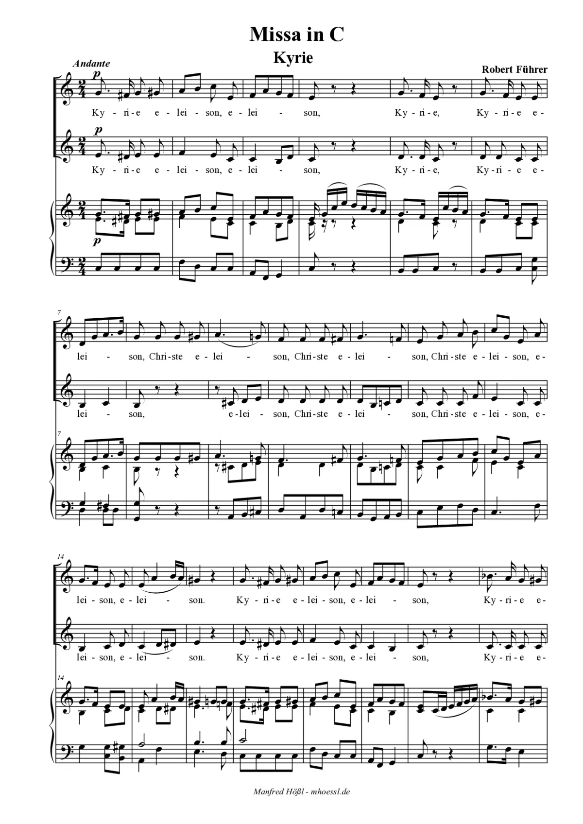 Missa in C, Op. 288 - Page 1