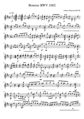 partita no 1 in b minor bwv 1002 - bourree