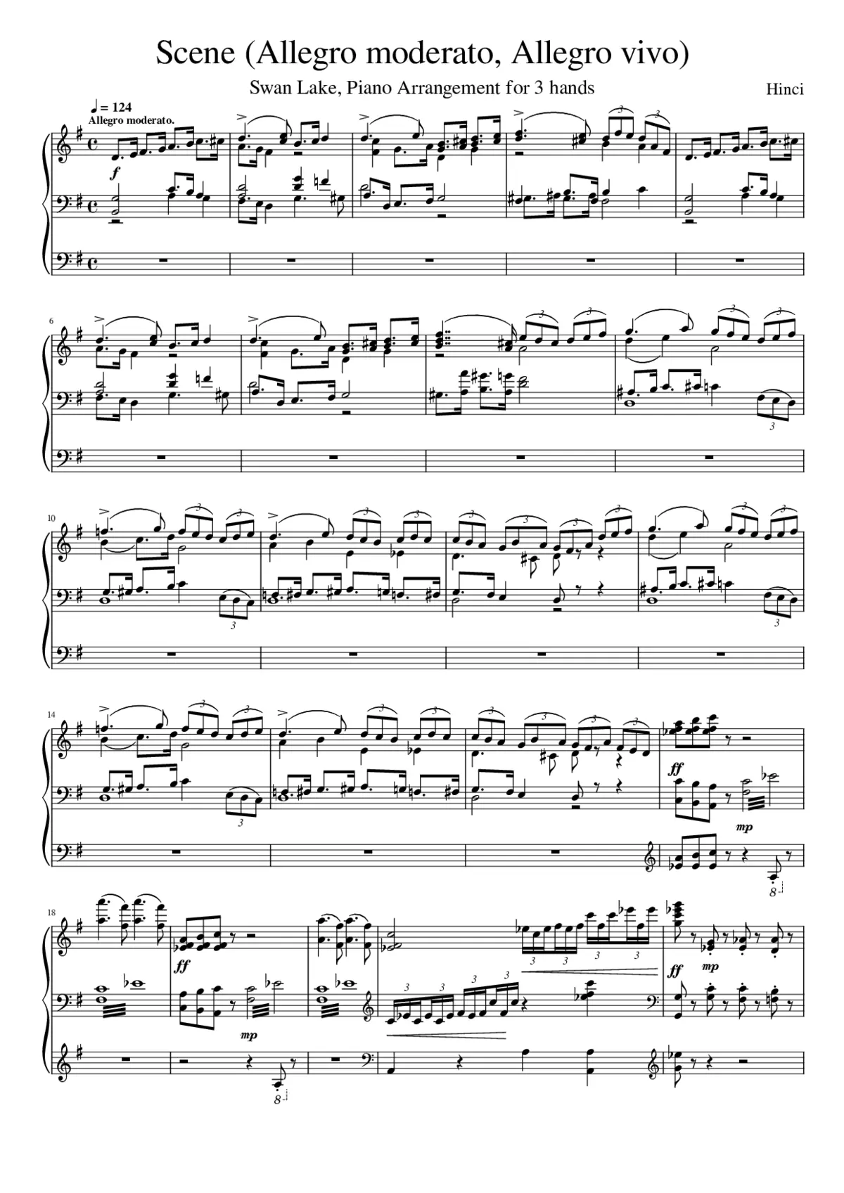 Swan Lake (ballet) Op.20 - Page 1