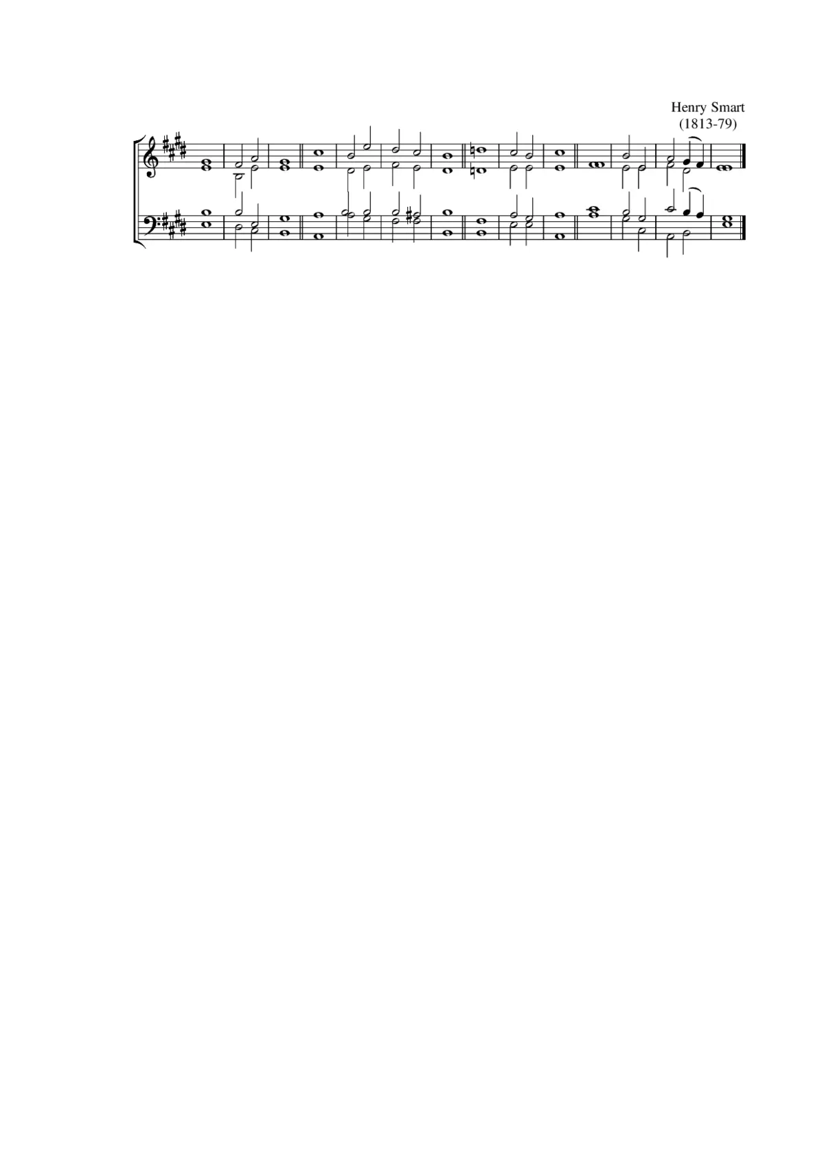 Double chant in E major - Page 1