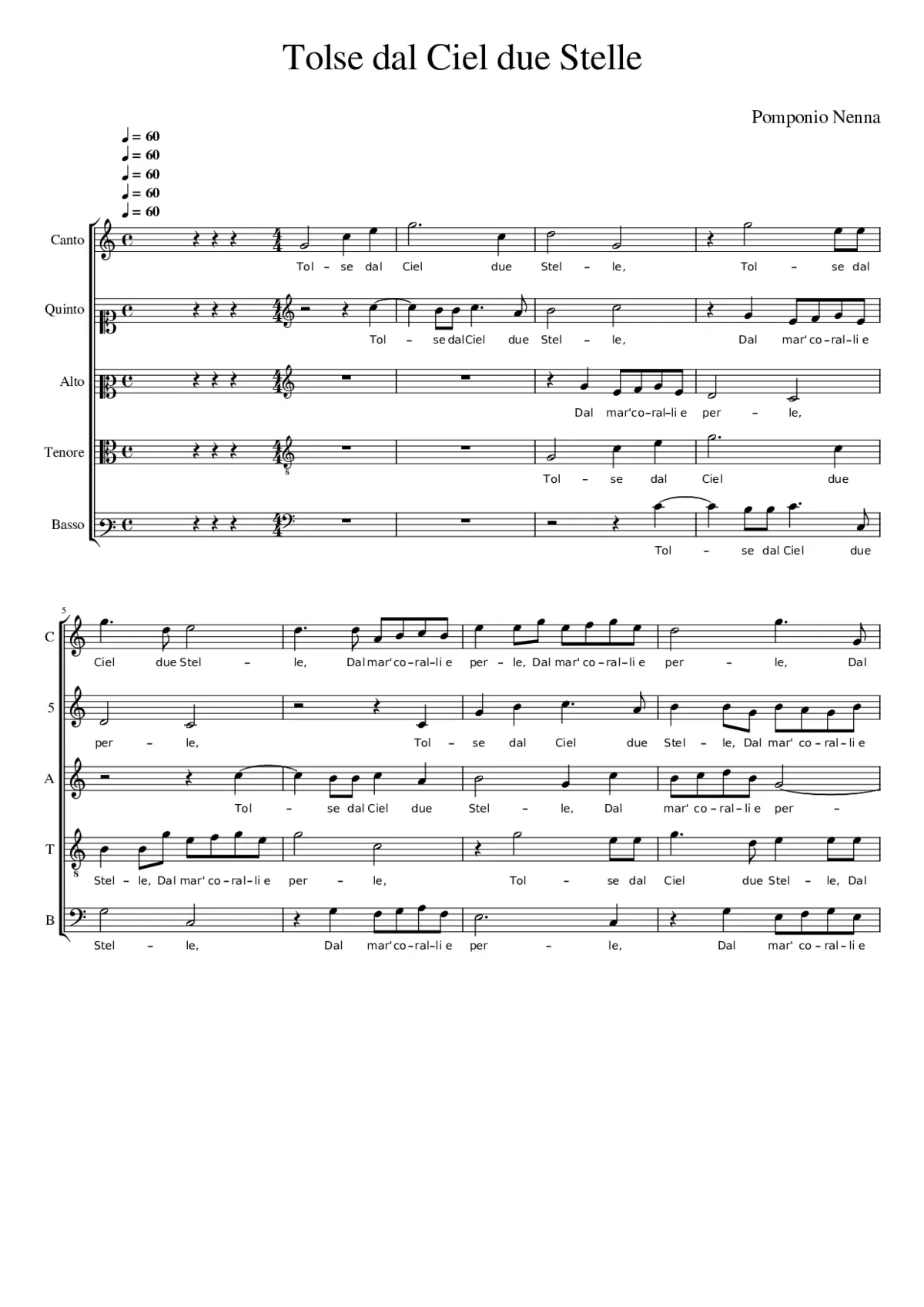 Tolse dal Ciel due Stelle - Page 1