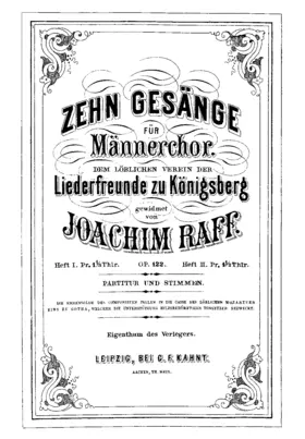 10 Gesänge für Männerchor