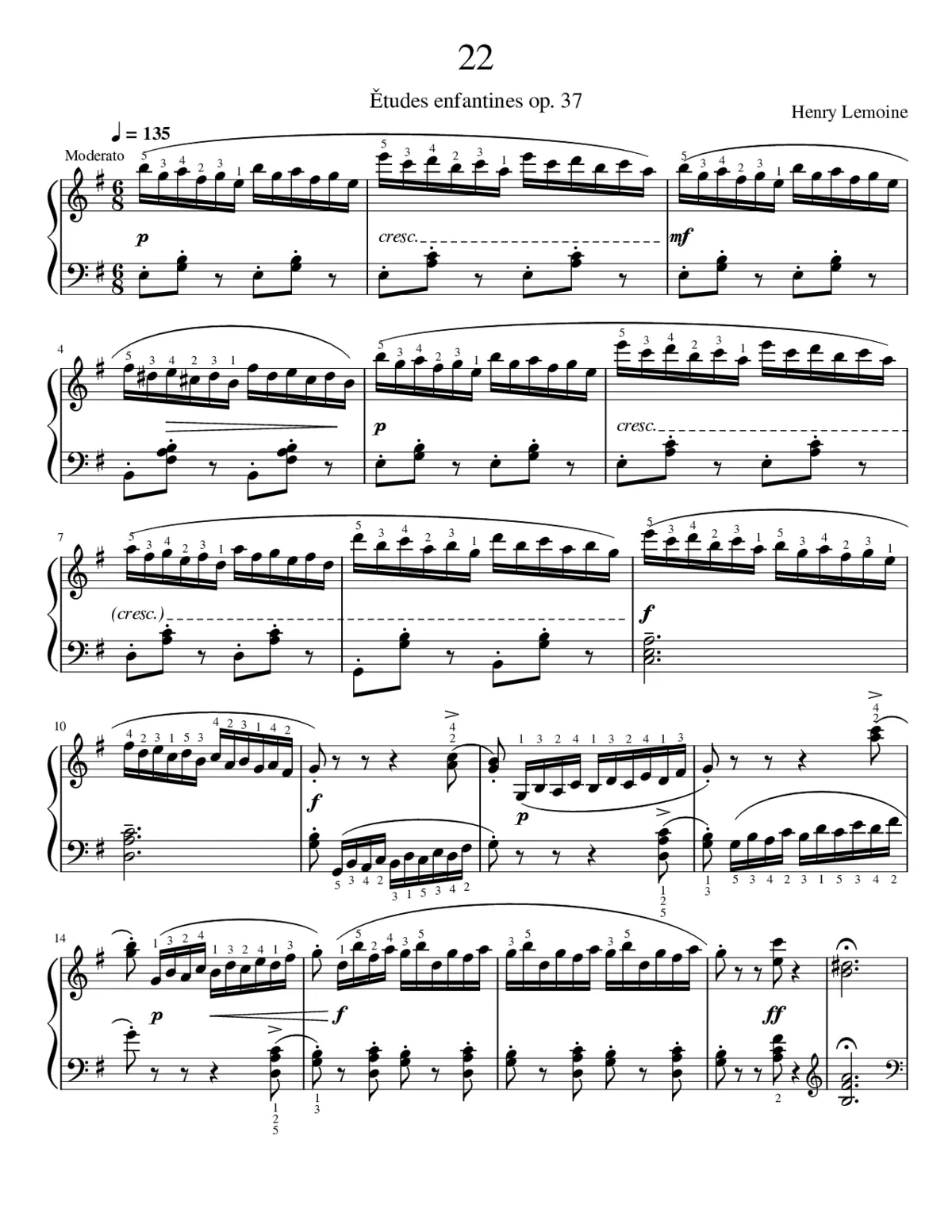Études enfantines Op.37 - Page 1