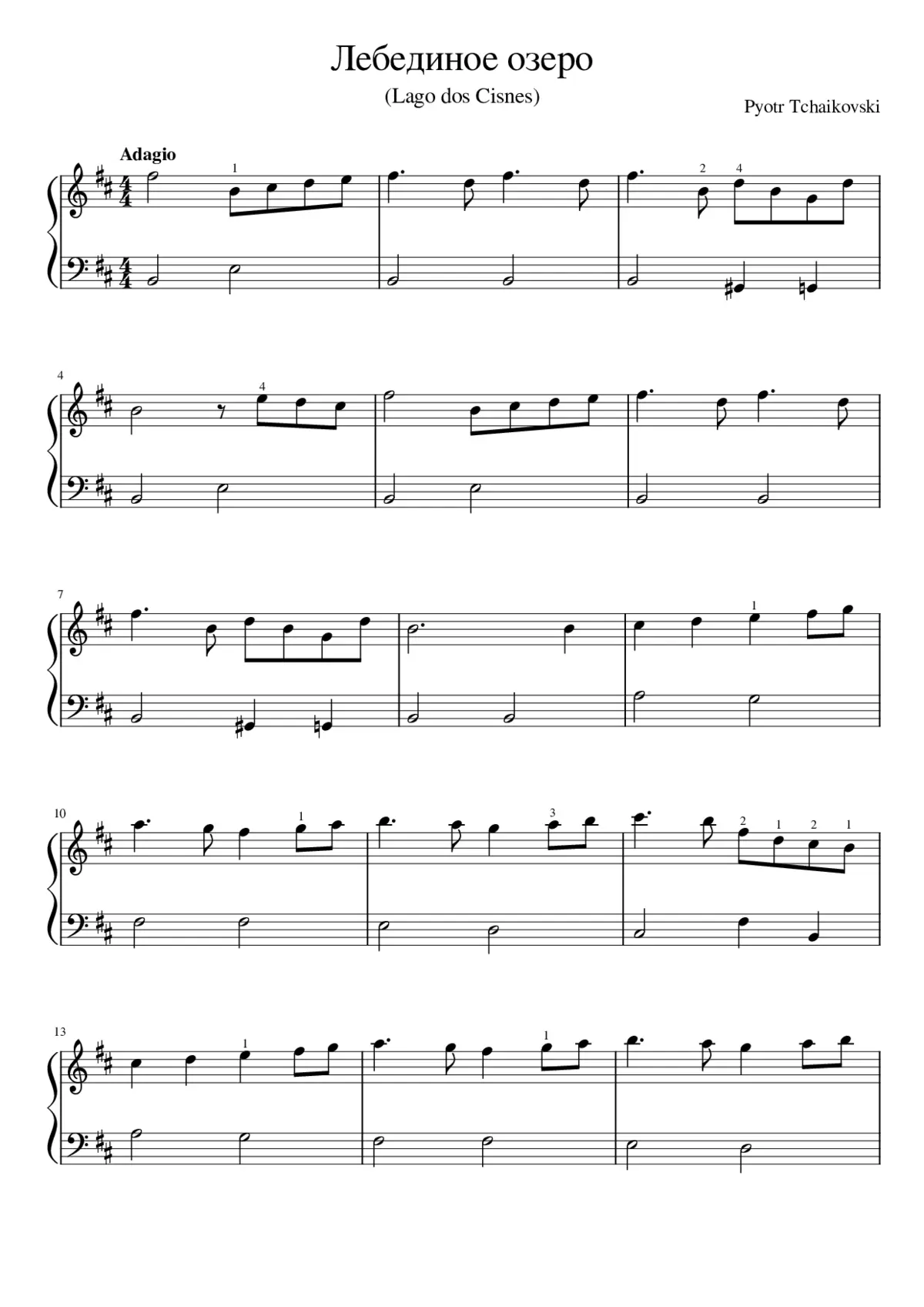 Swan Lake (ballet) Op.20 - Page 1