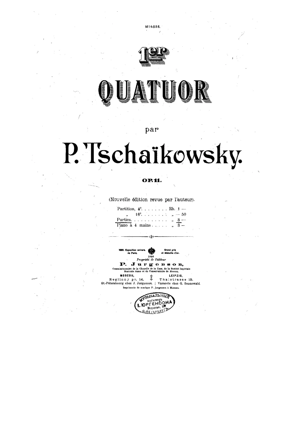 String Quartet No.1 - Page 1