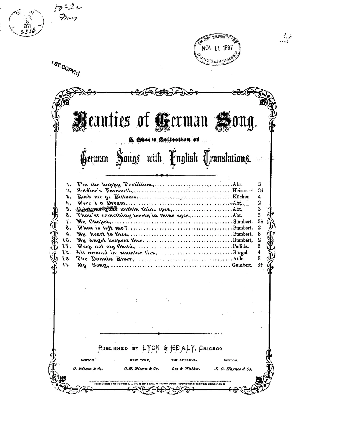 3 Gesänge für Sopran oder Tenor mit Pfte. - Page 1