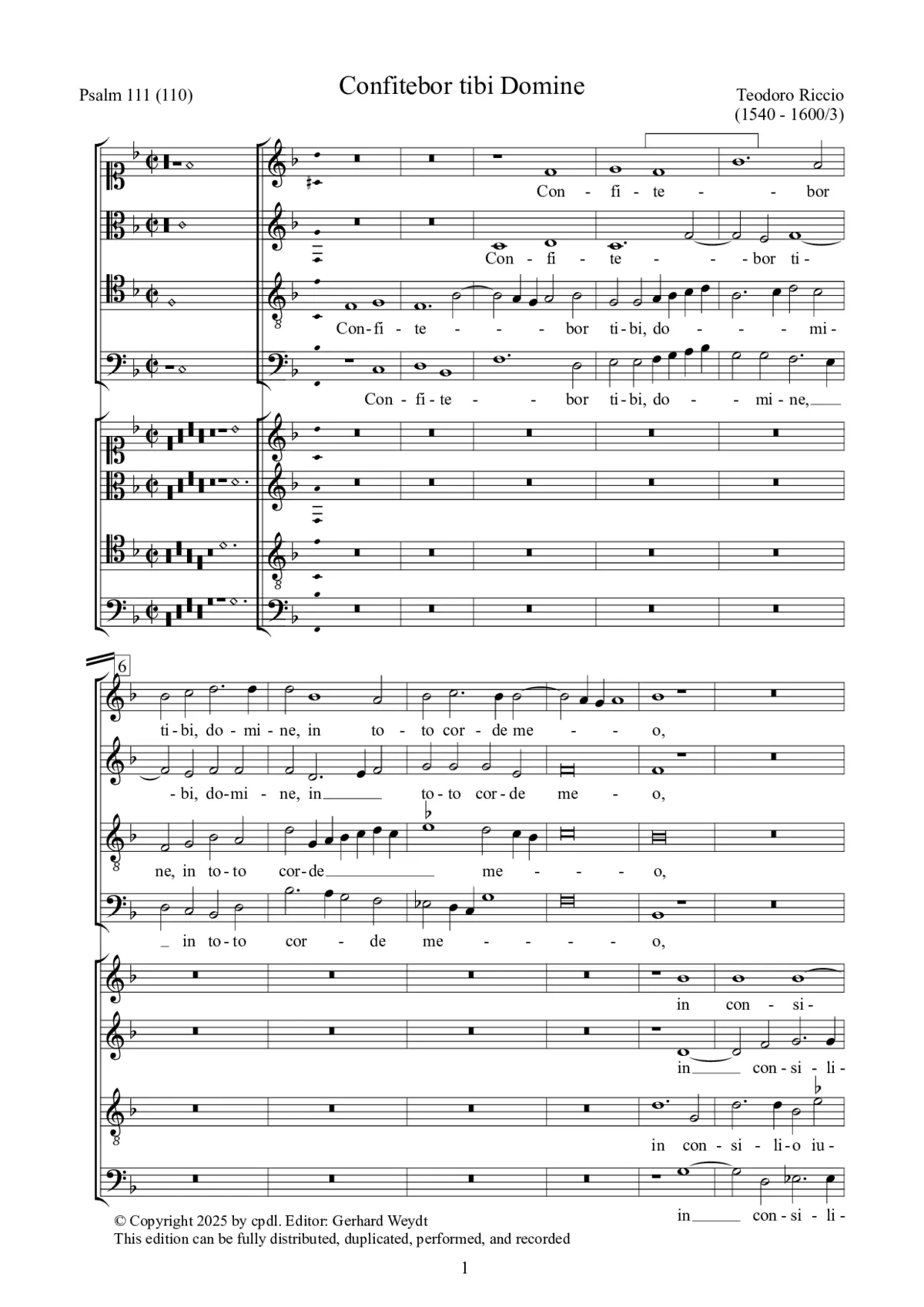 Confitebor tibi domine - Page 1
