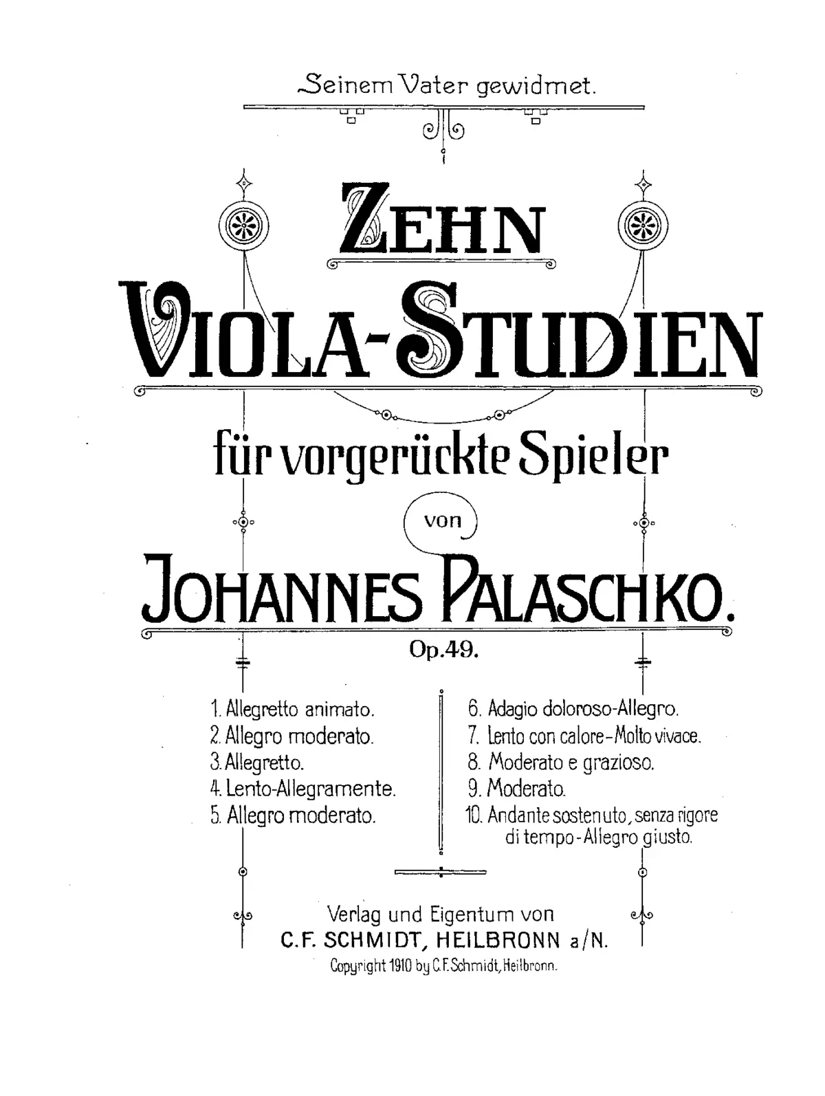 10 Viola Studies - Page 1