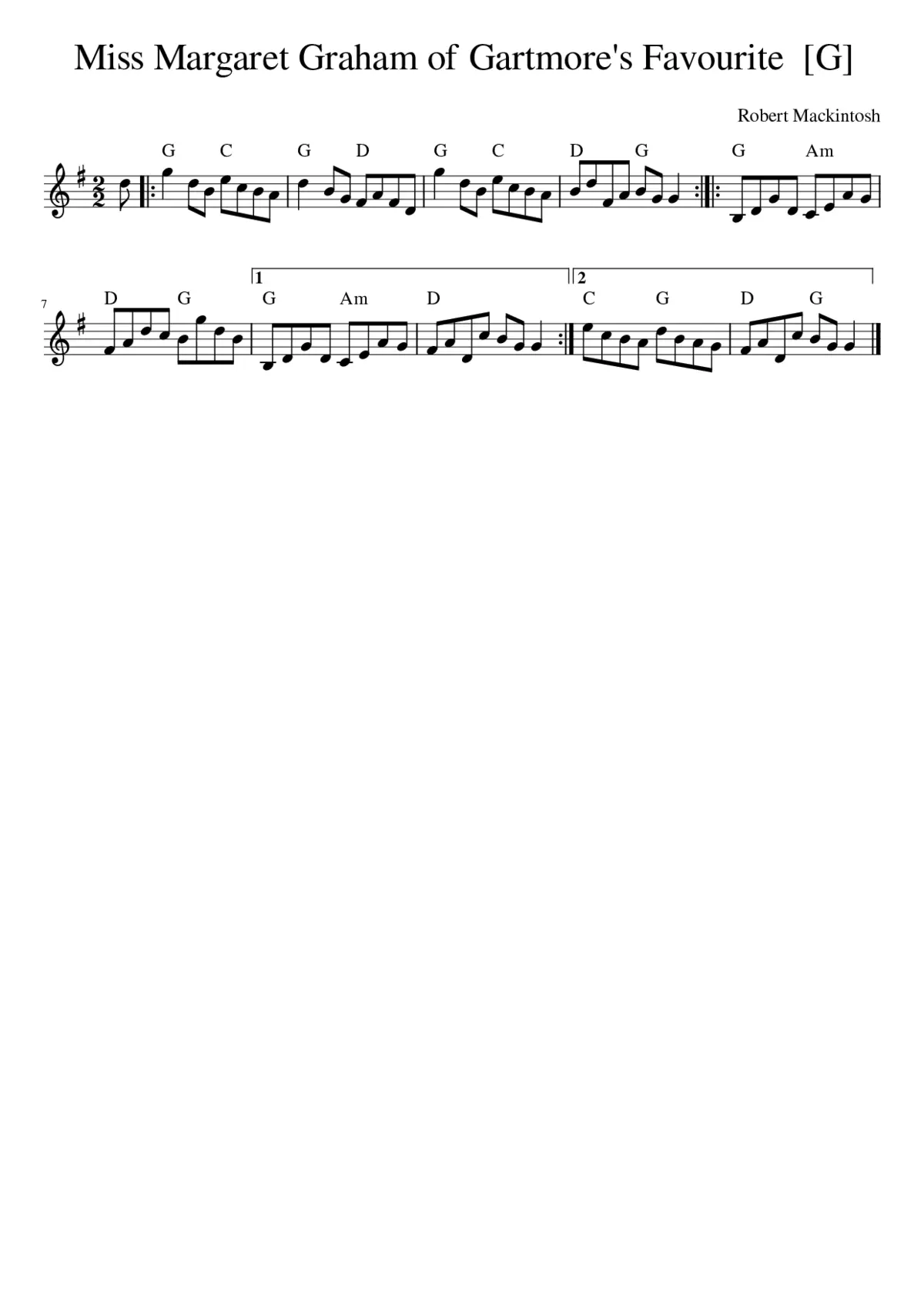 Miss Margaret Graham of Gartmore's Favourite - Page 1