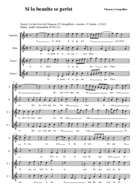 Si la beaulte se perist