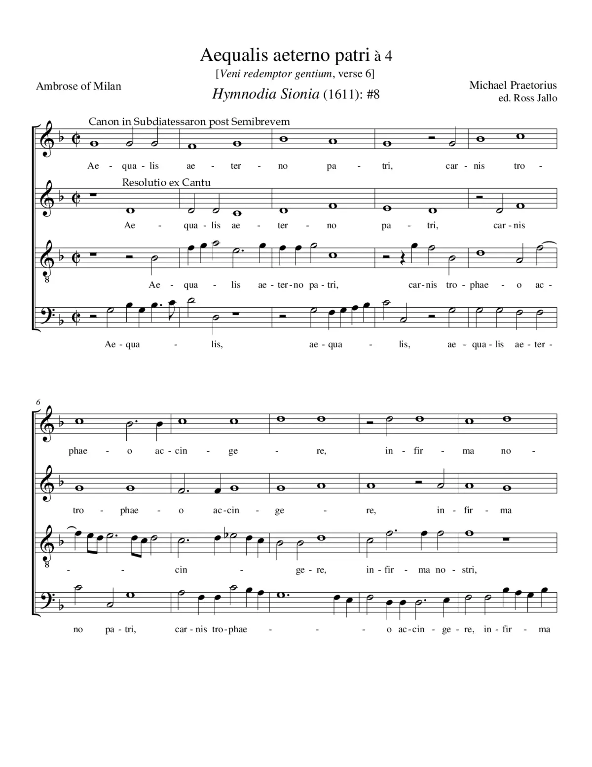 Aequalis aeterno patri - Page 1