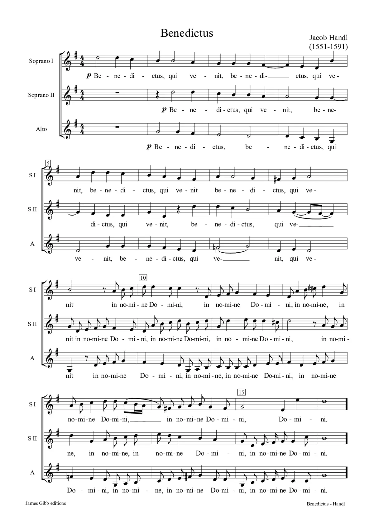Benedictus - Page 1
