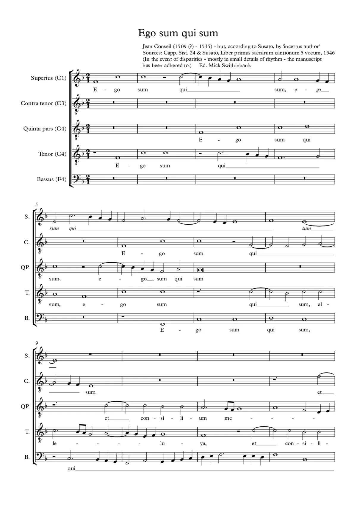 Ego sum qui sum - Page 1