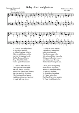 O day of rest and gladness