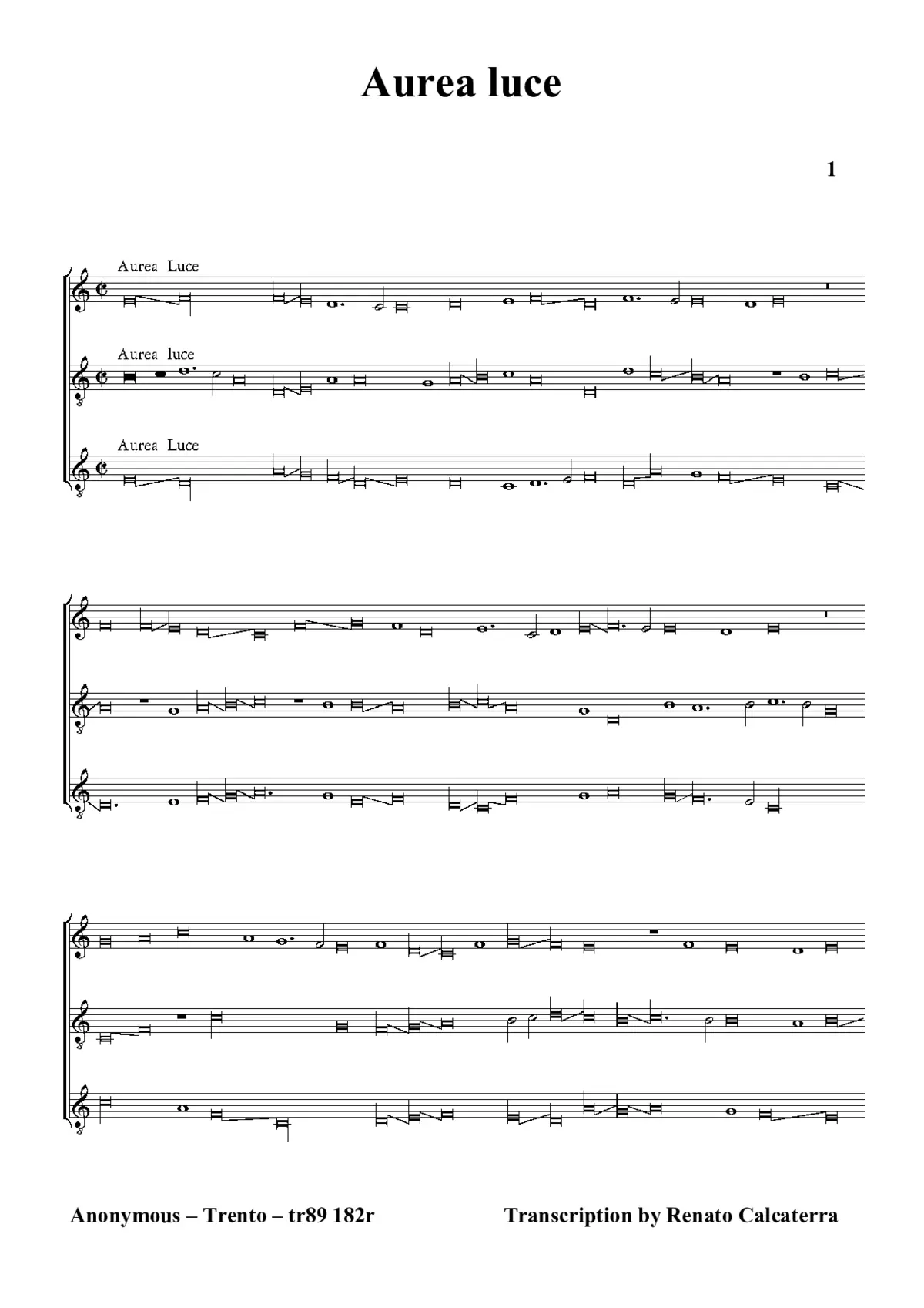 Aurea luce - Page 1