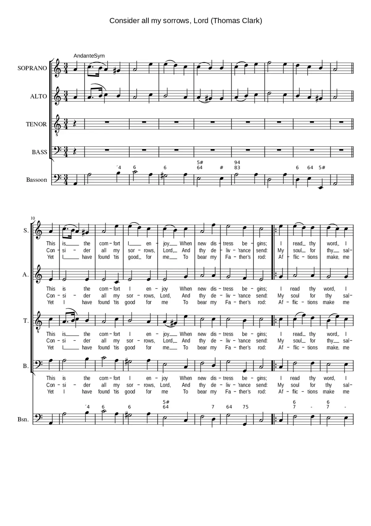 Consider all my sorrows Lord - Page 1