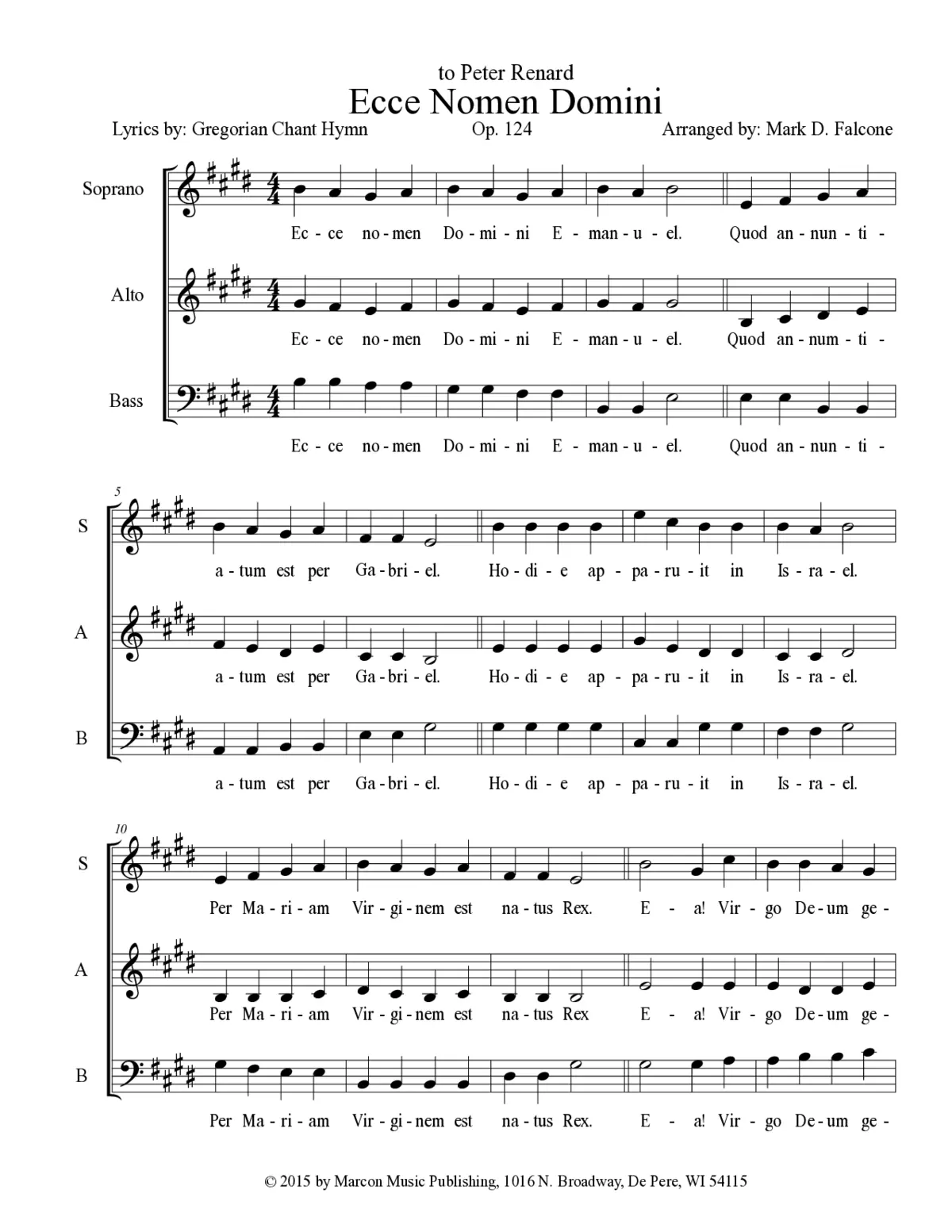 Ecce nomen Domini Op. 124 - Page 1
