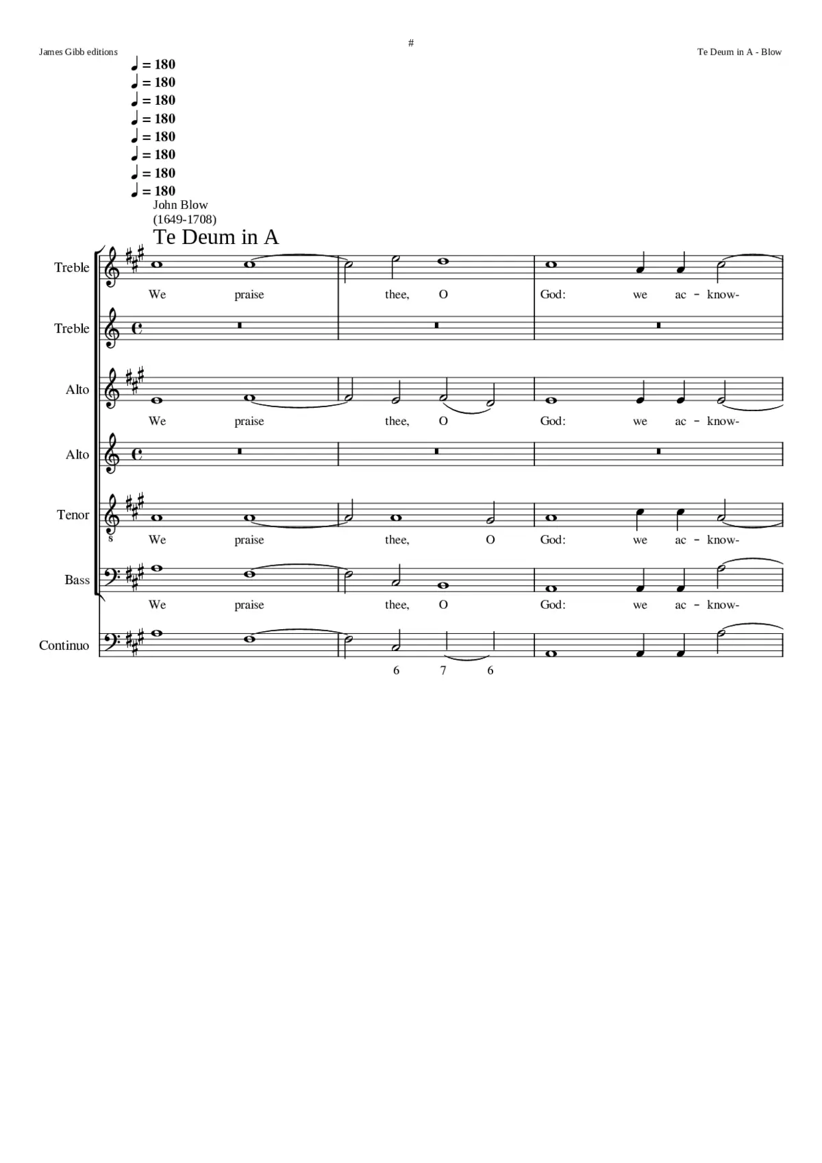 Te Deum in A - Page 1