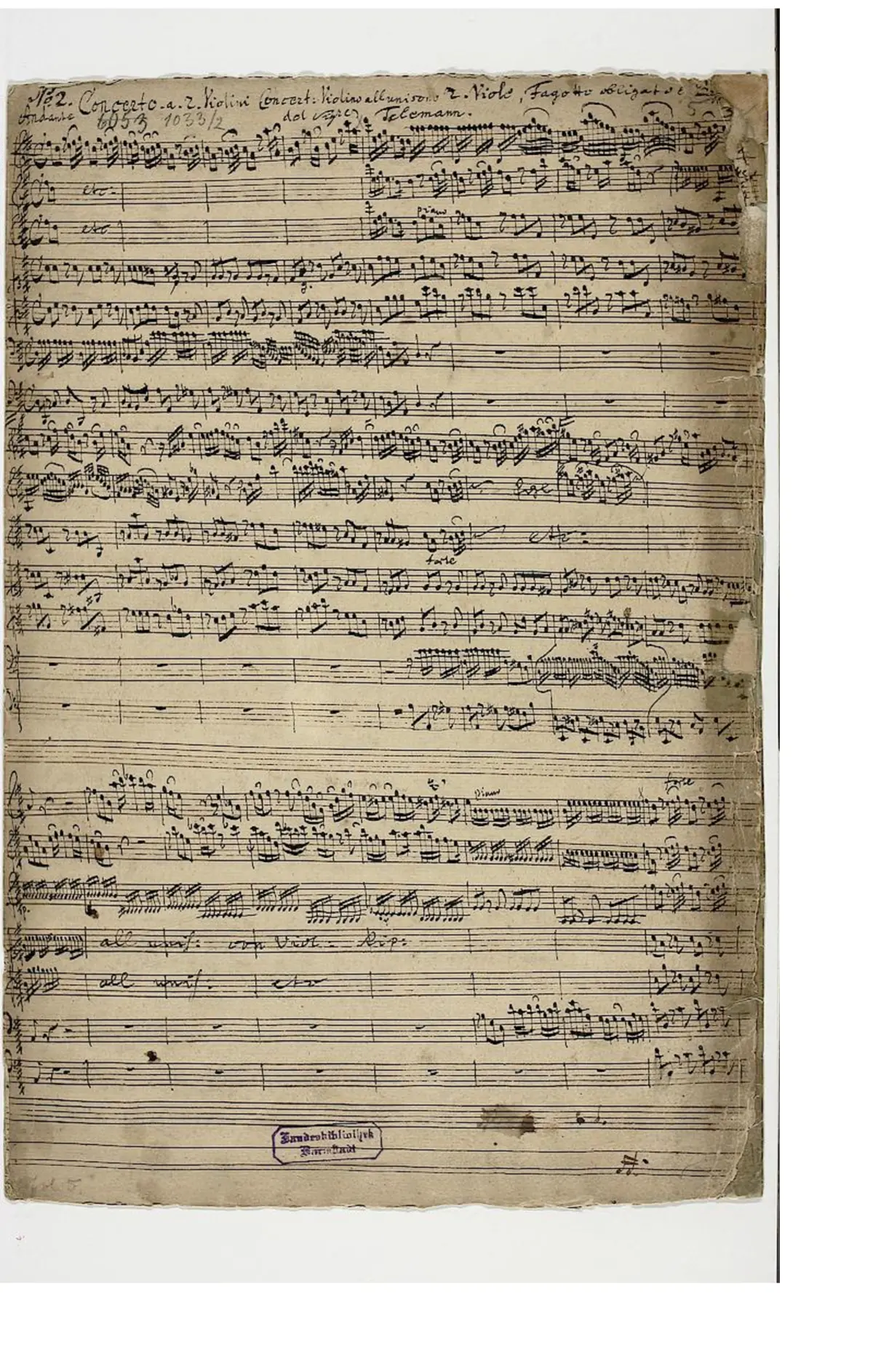 Concerto for 2 Violins and Bassoon - Page 1