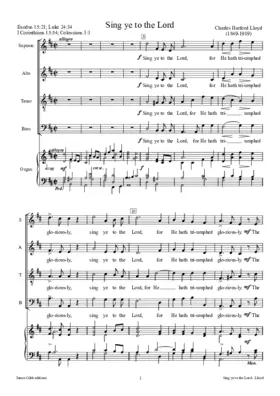 Sing ye to the Lord