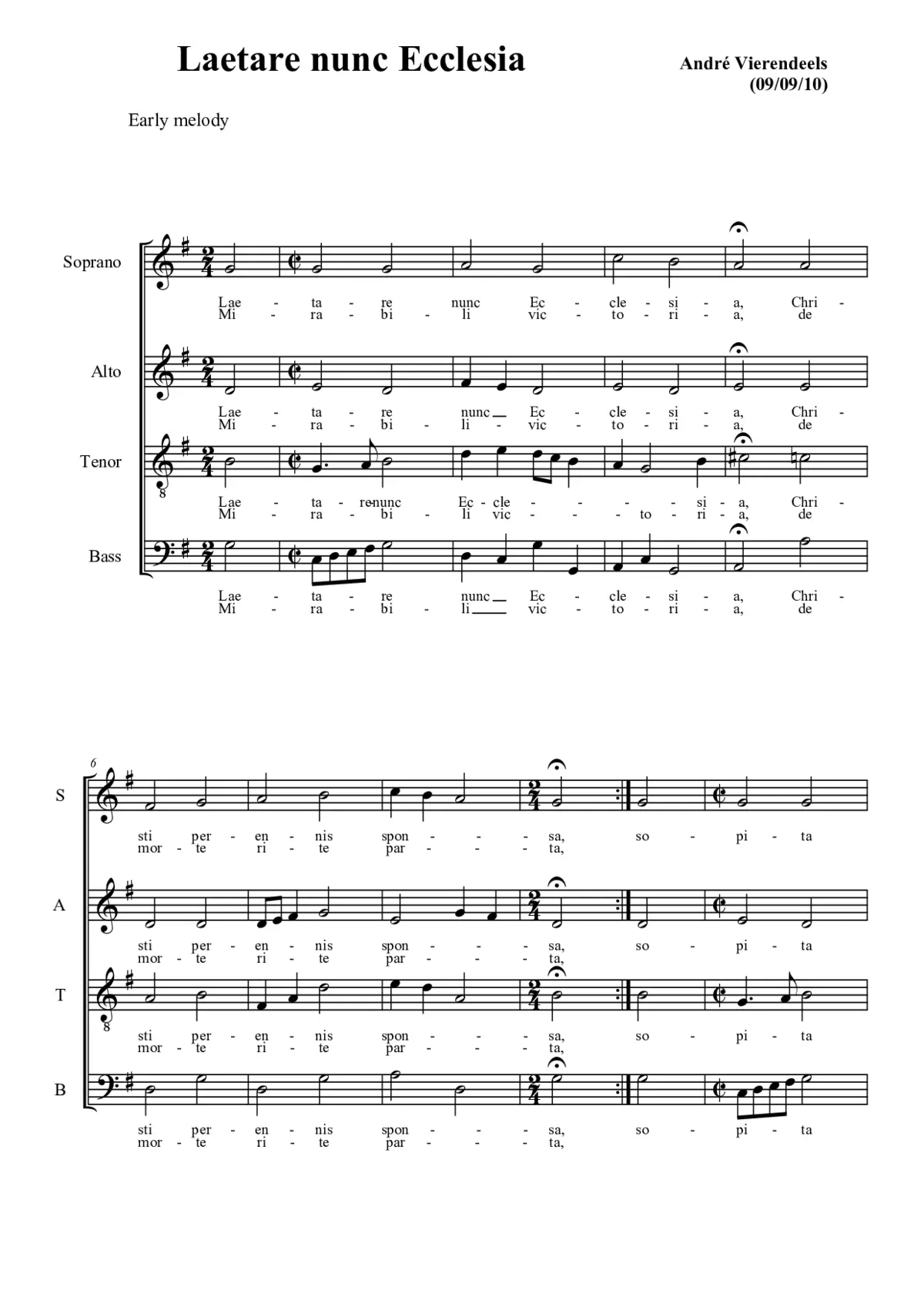 Laetare nunc ecclesia I - Page 1