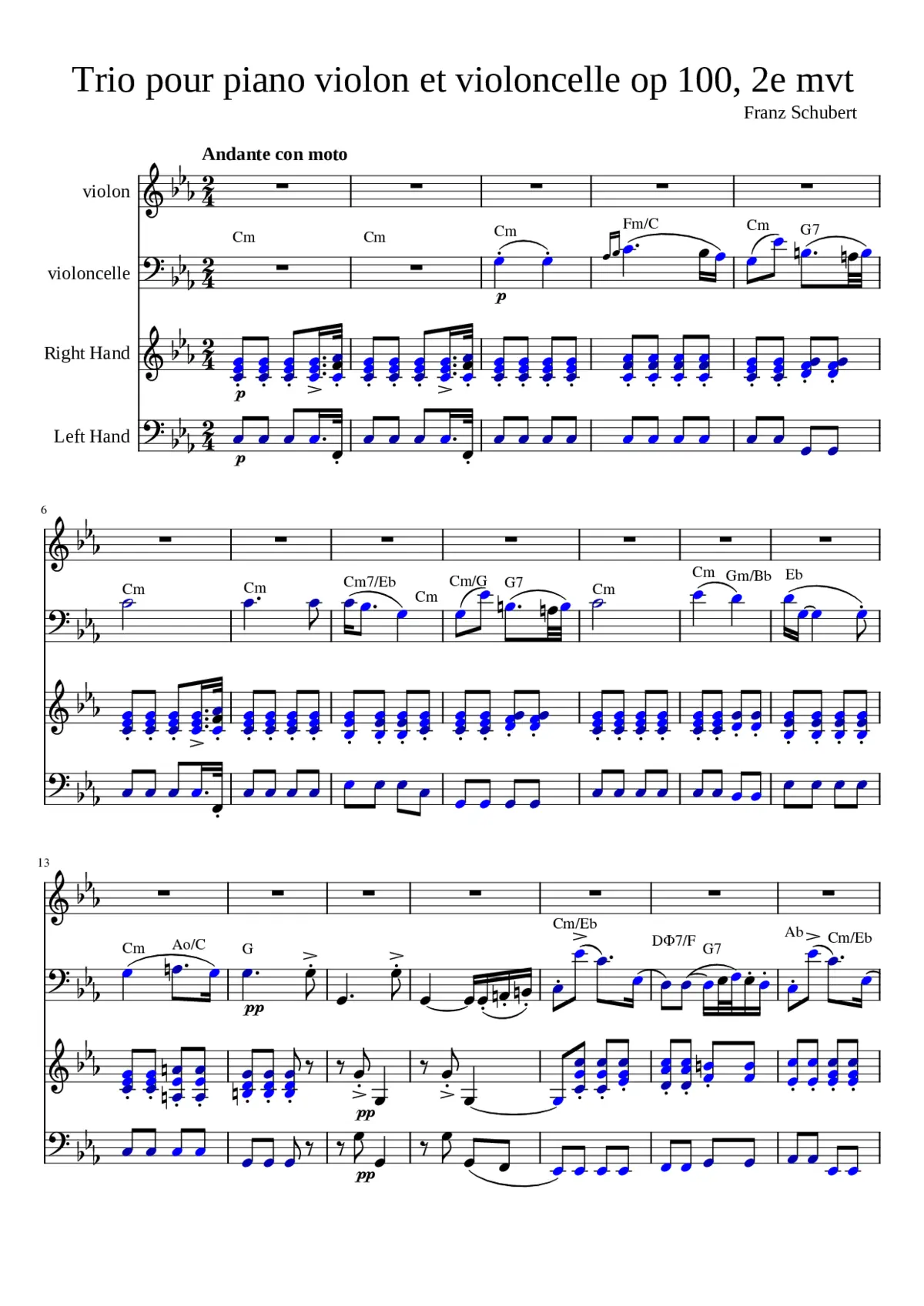 Piano Trio in E-flat major D.929 - Page 1