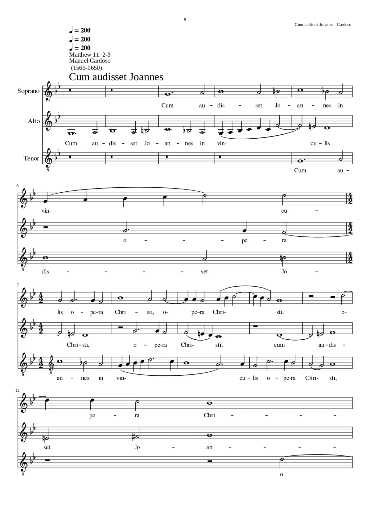 Cum audisset Joannes - Page 1