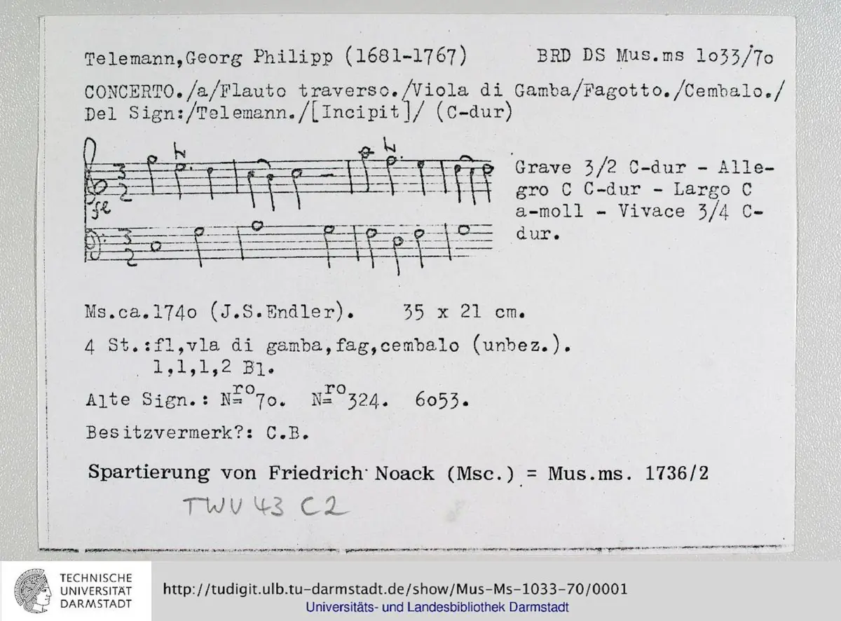 Concerto à 4 - Page 1