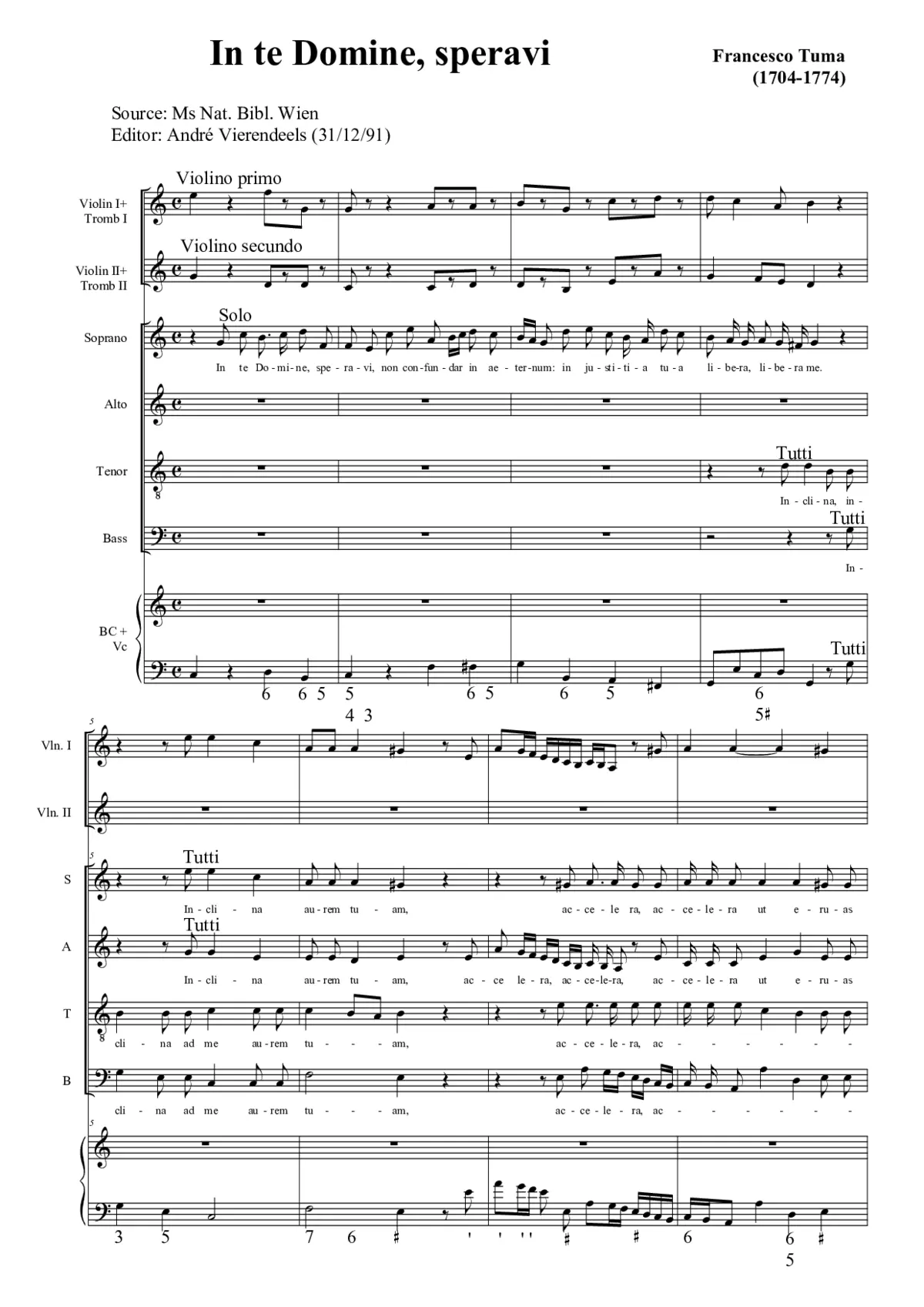 In te Domine speravi - Page 1