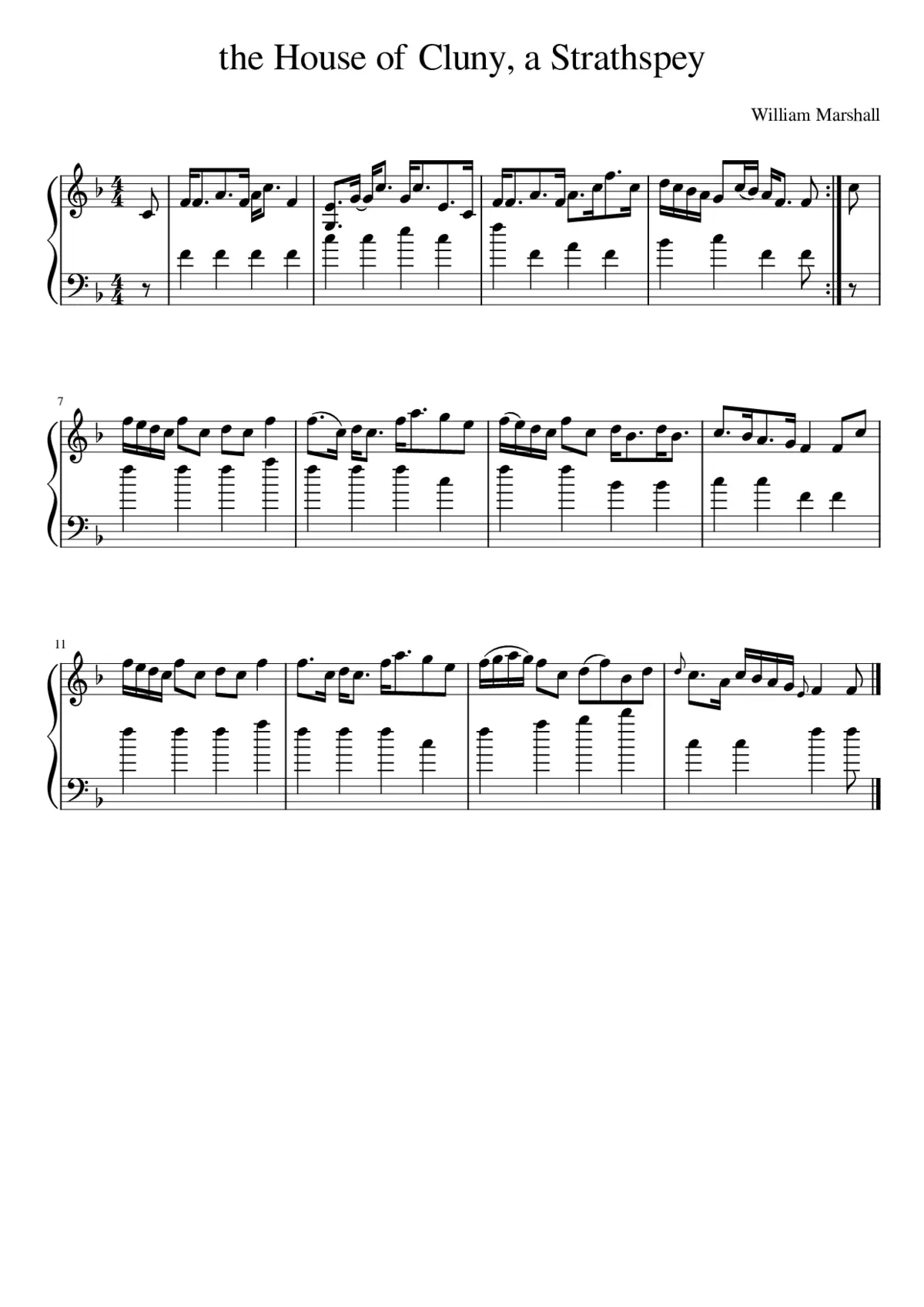 the House of Cluny a Strathspey - Page 1