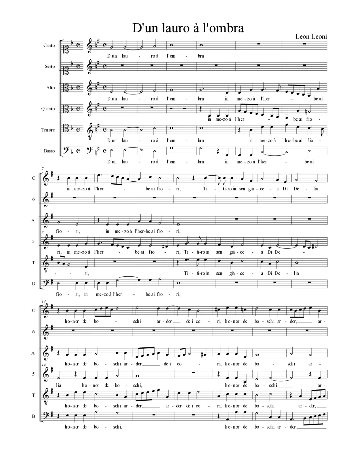 D'un lauro à l'ombra - Page 1