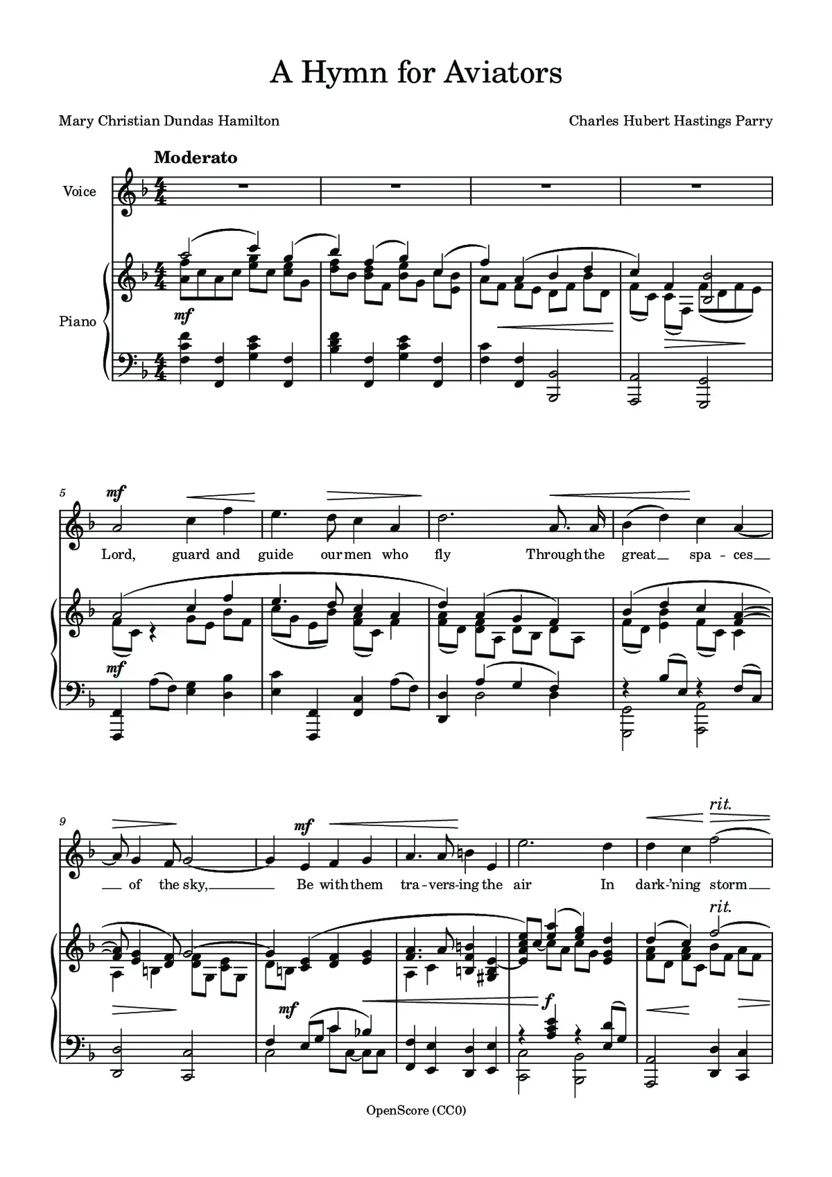 A Hymn for Aviators - Page 1