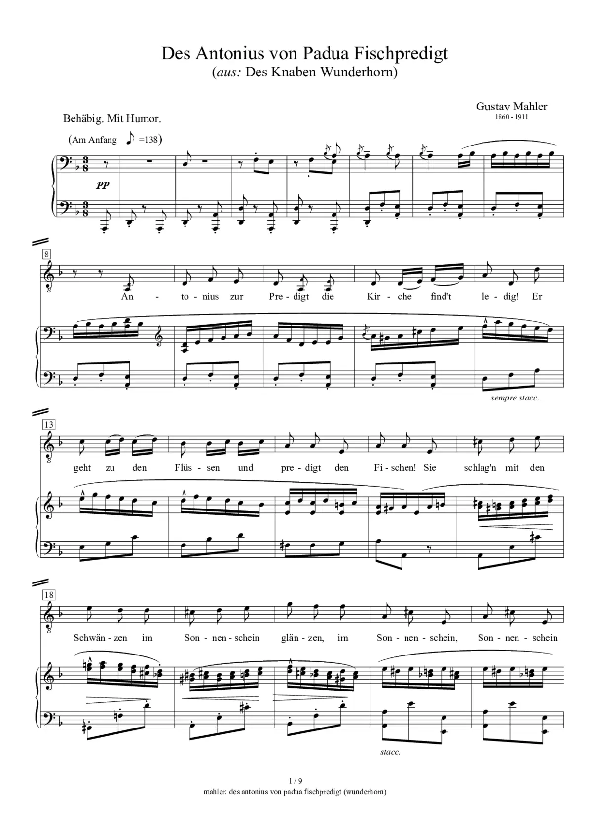 Des Antonius von Padua Fischpredigt - Page 1