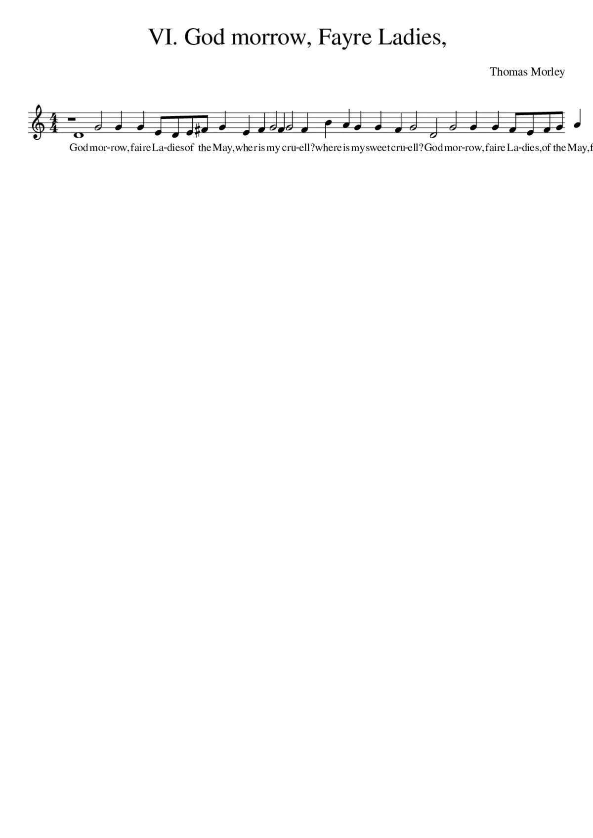 VI. God morrow Fayre Ladies - Page 1
