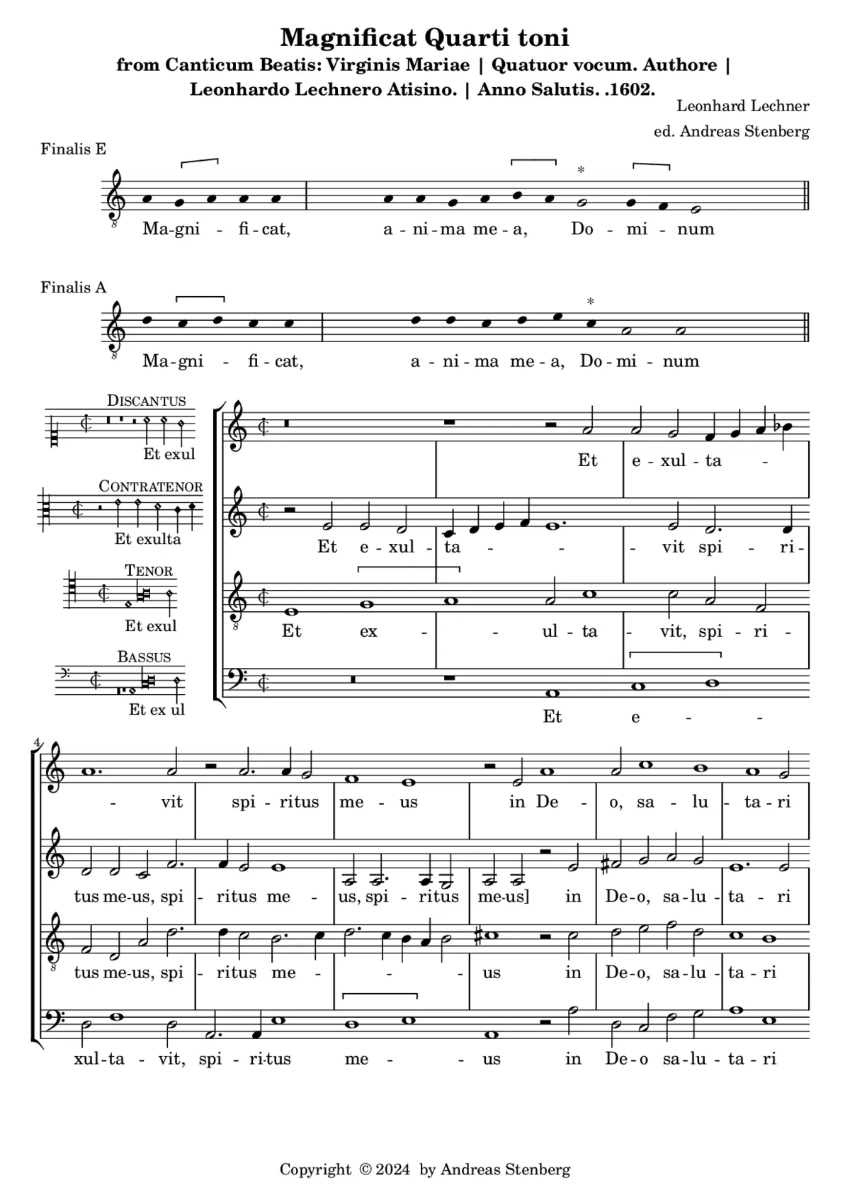 Magnificat Quarti toni - Page 1