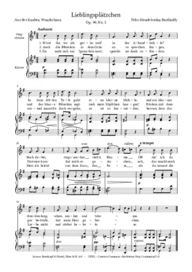 Lieblingsplätzchen, Op. 99, No. 3