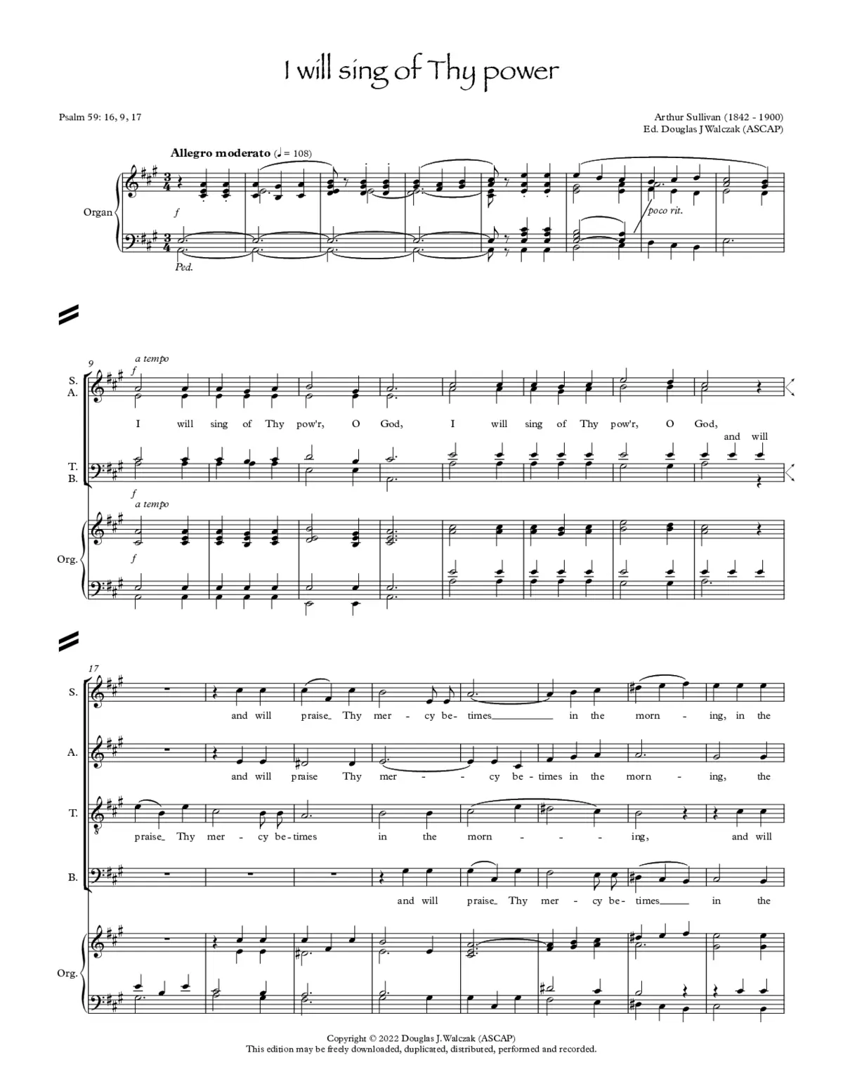 I will sing of Thy power - Page 1
