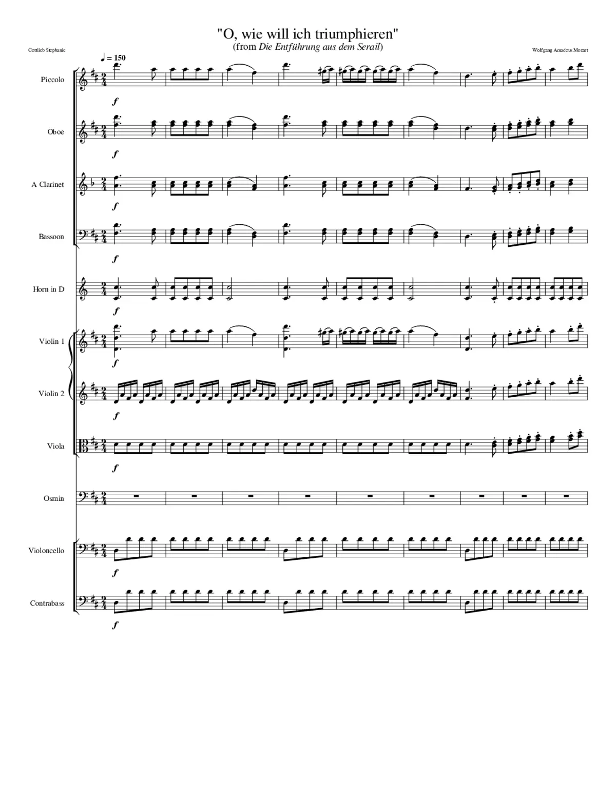 Die Entführung aus dem Serail K.384 - Page 1