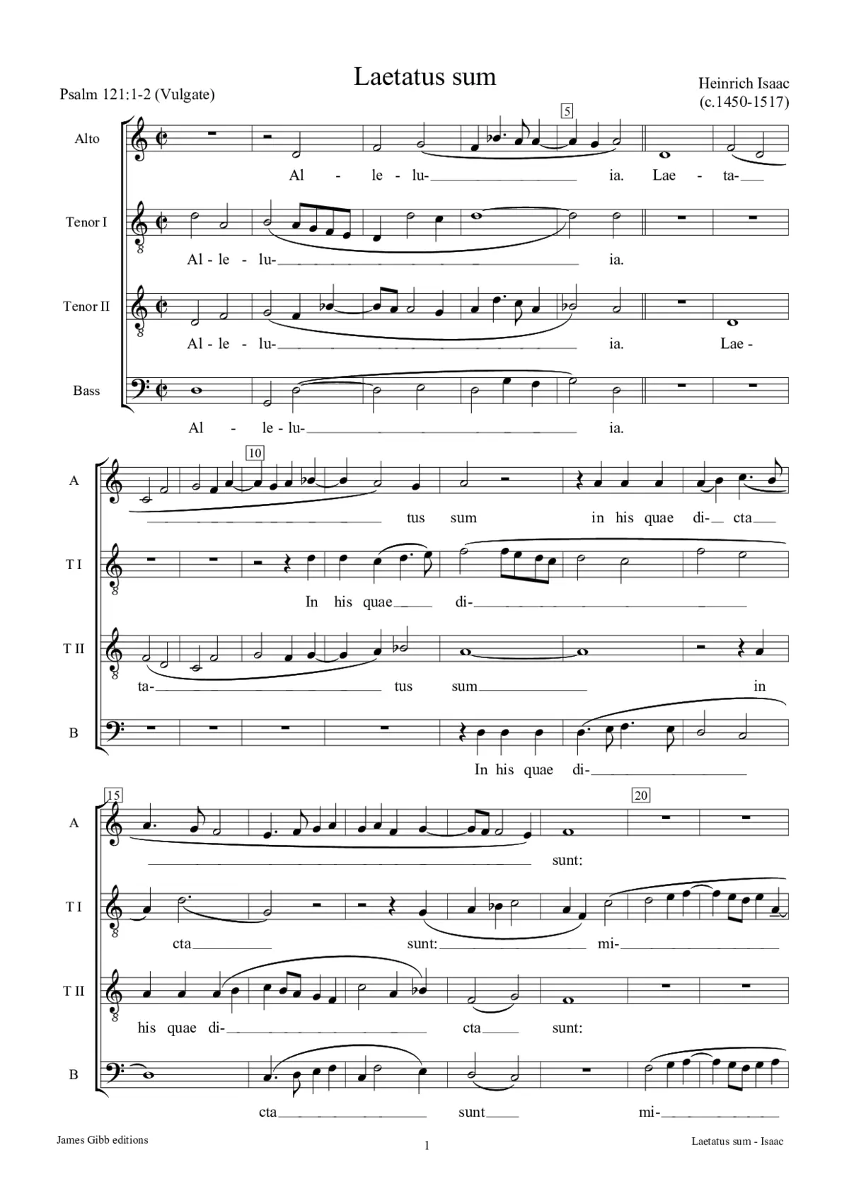 Laetatus sum - Page 1