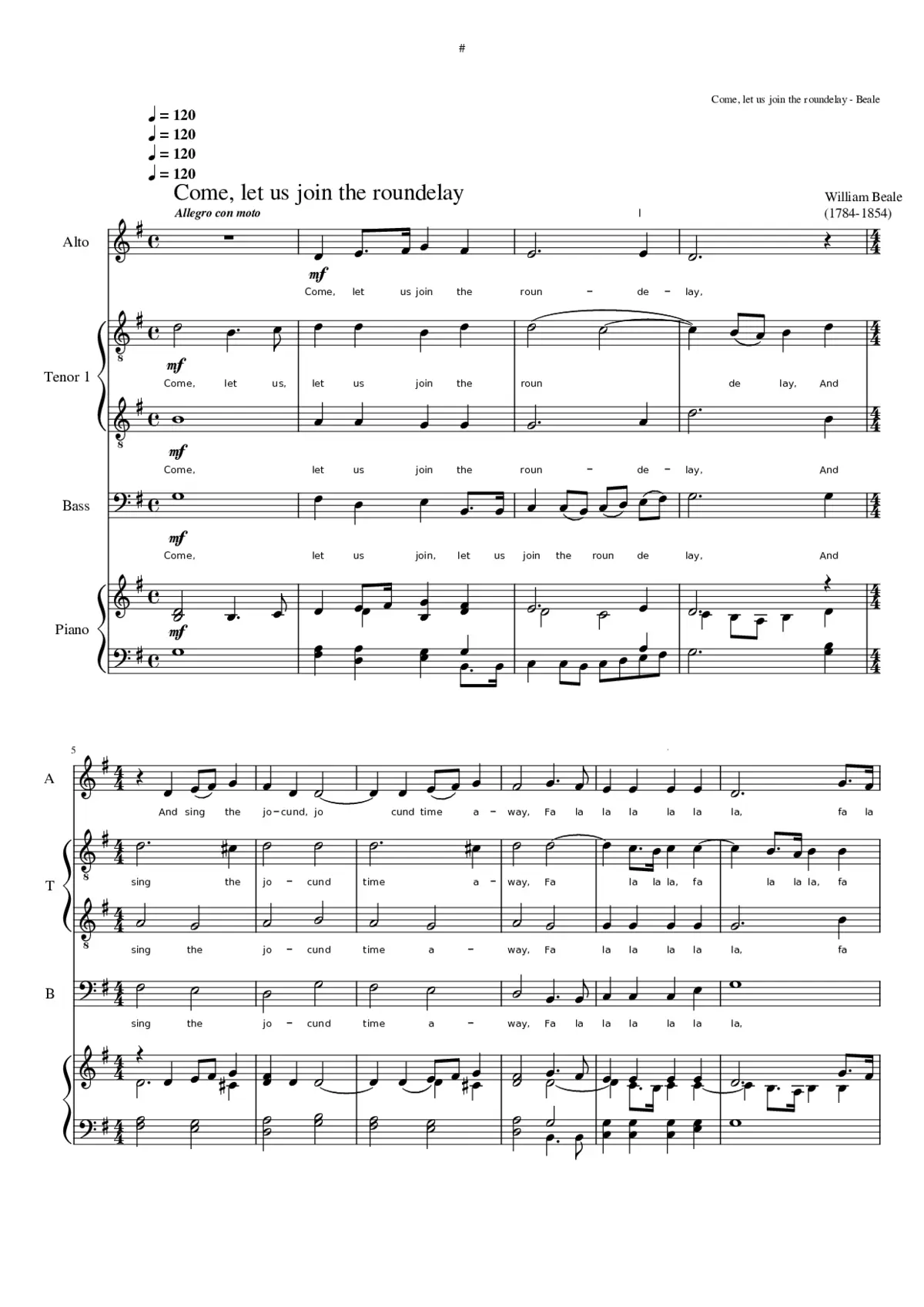 Come let us join the roundelay - Page 1