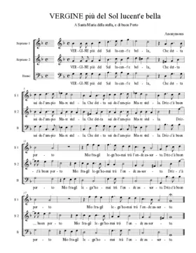 VERGINE più del Sol lucent'e bella