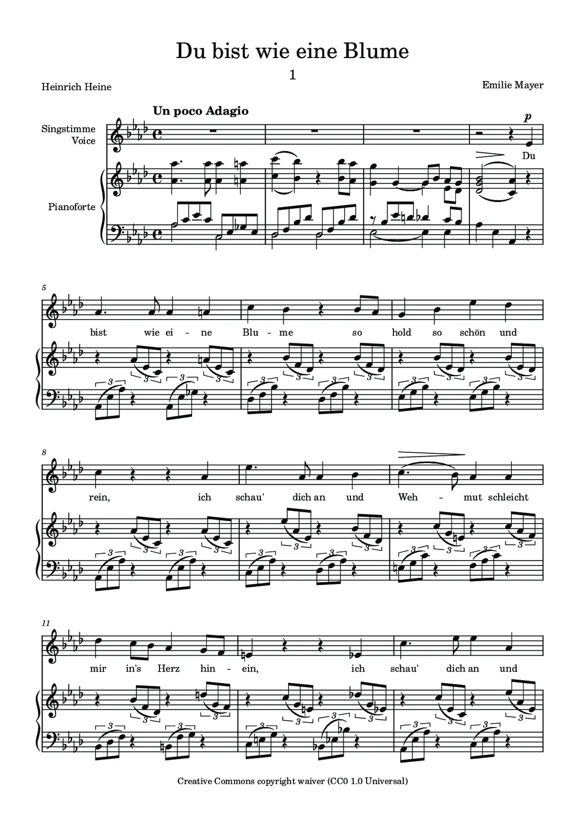 Du bist wie eine Blume - Page 1