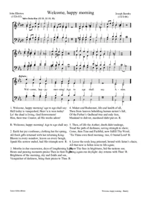 Welcome, happy morning