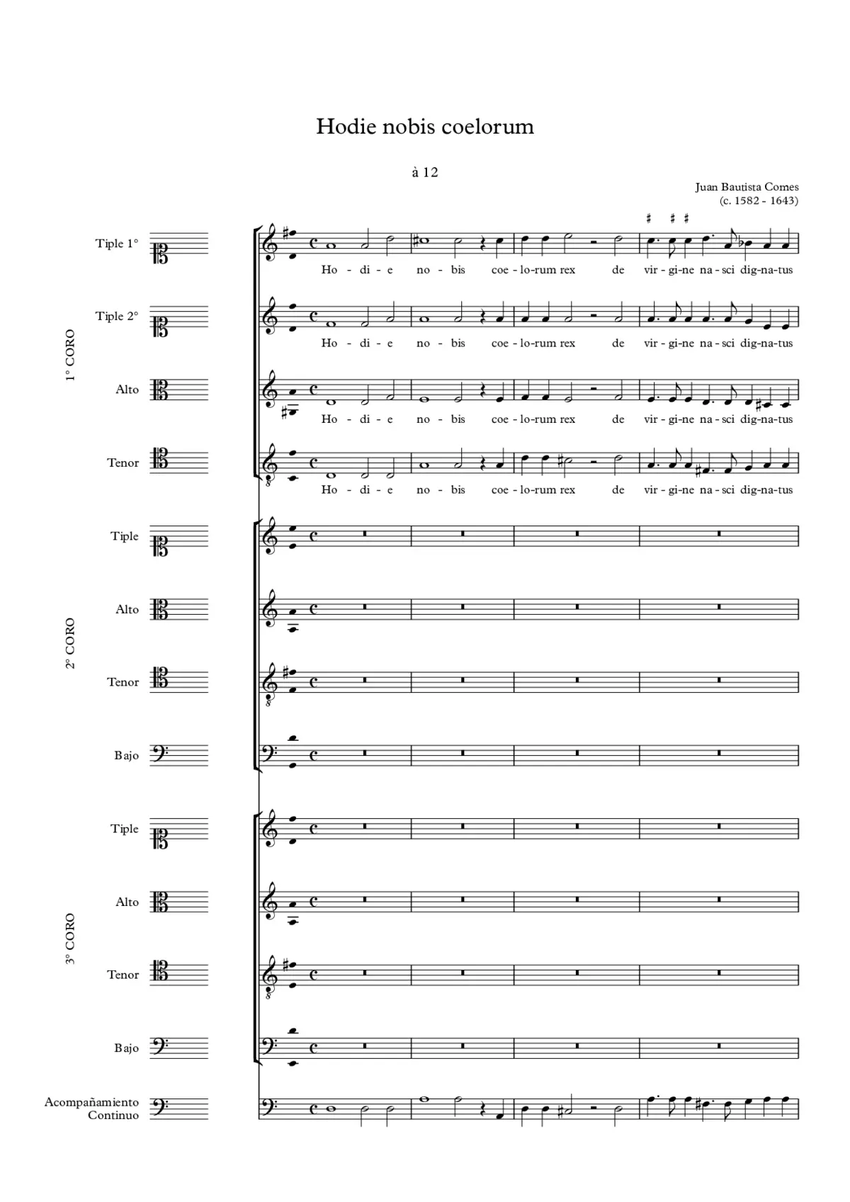Hodie nobis coelorum - Page 1