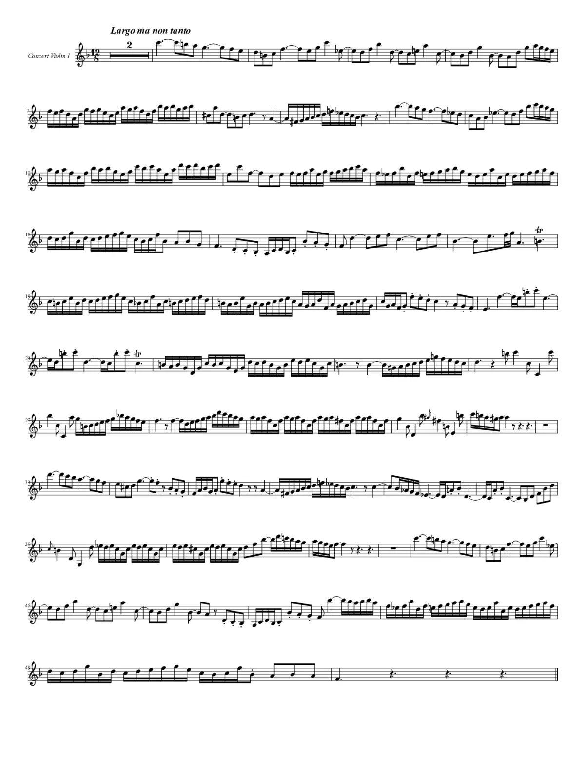 Concerto for 2 Violins - Page 1