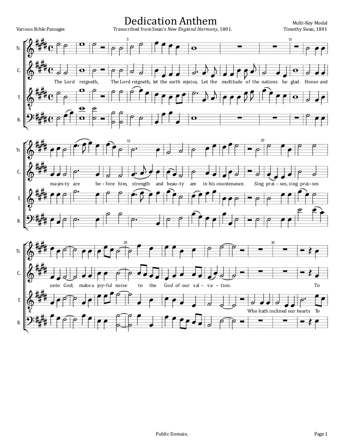 Dedication Anthem - Page 1