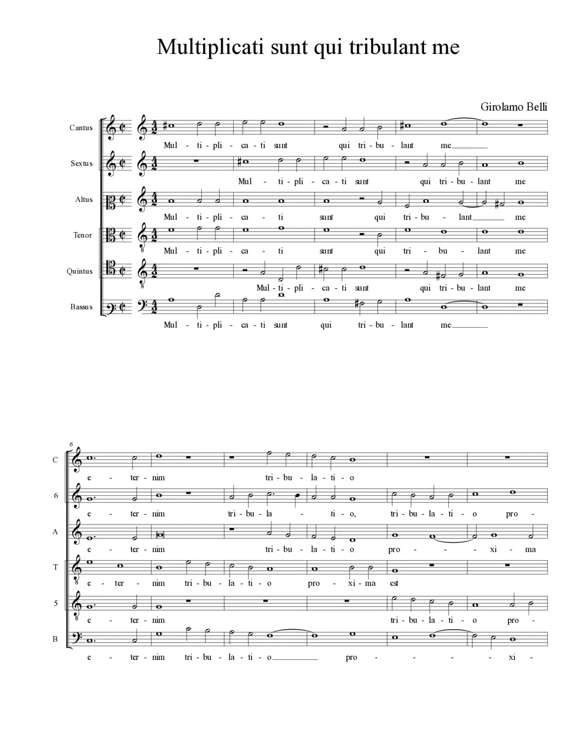 Multiplicati sunt qui tribulant me - Page 1