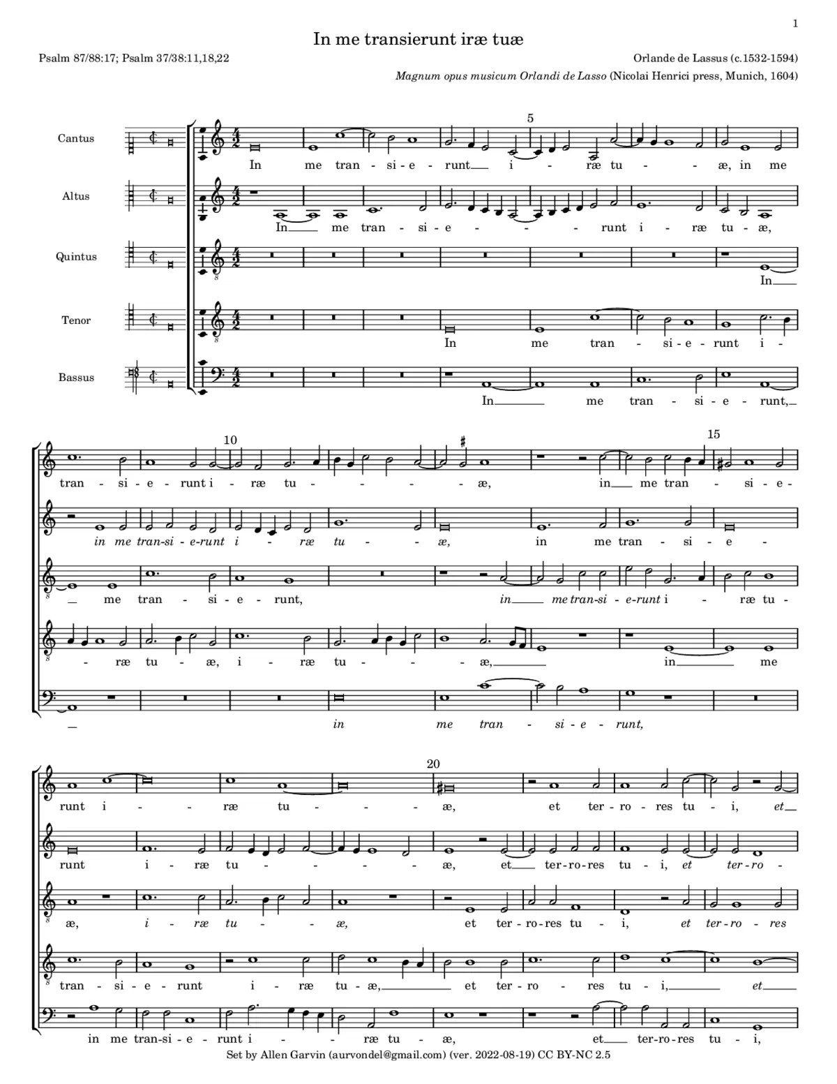 In me transierunt irae tuae - Page 1