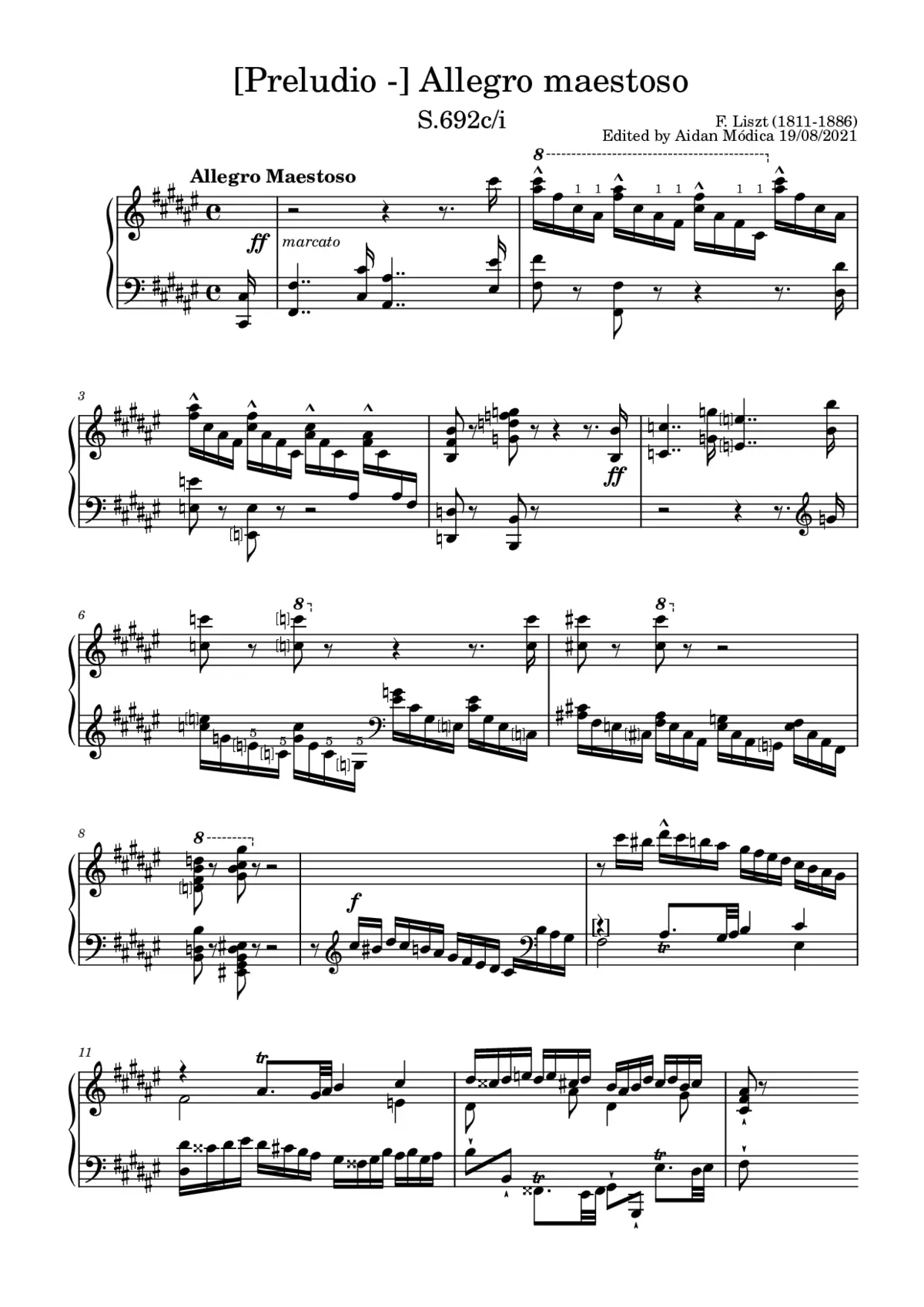Preludio — Allegro maestoso - Page 1