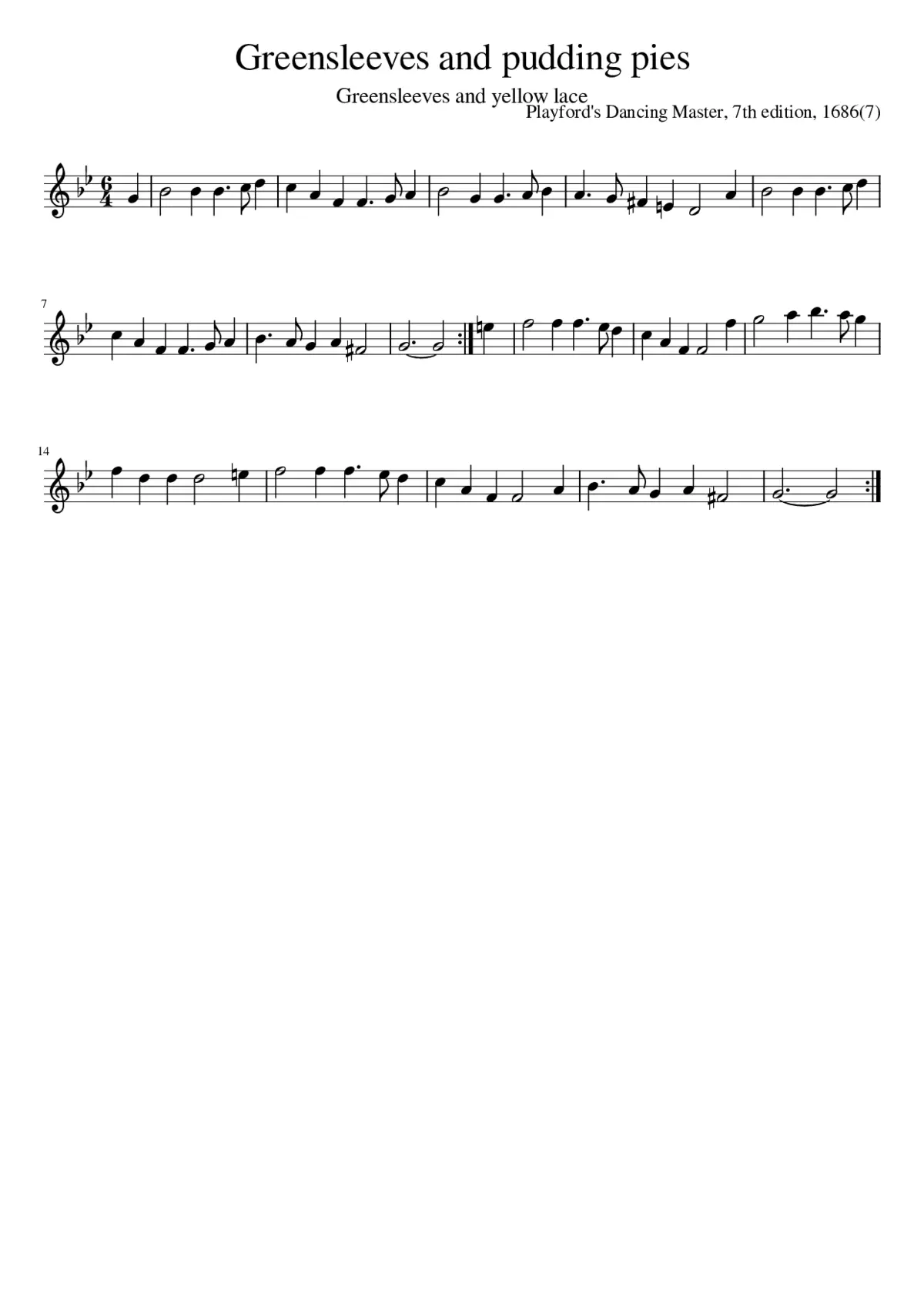 Greensleeves - Page 1